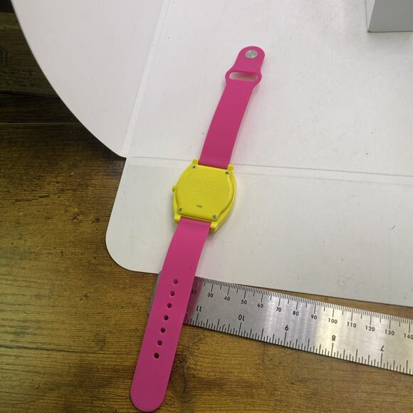 Nixon Time Teller Womens Yellow Pink Watch Works New Battery main image 5
